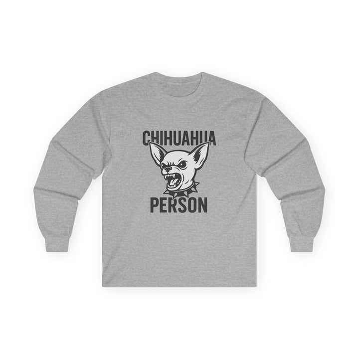 Chihuahua Person Vintage Tee Sport Grey