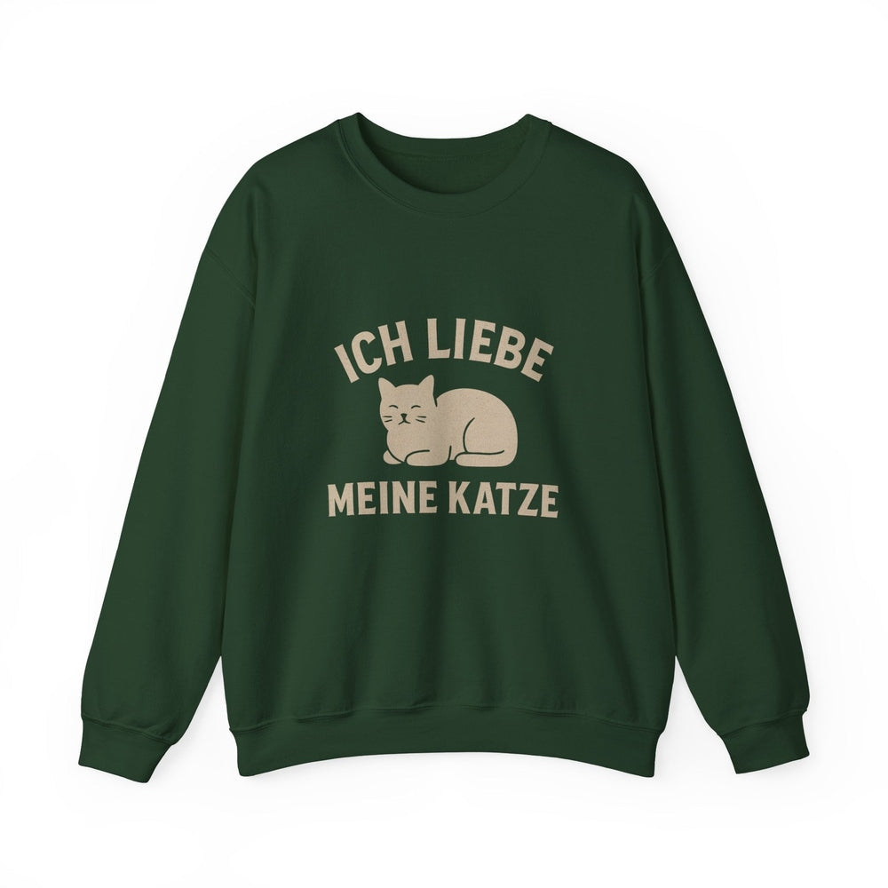 Ich Liebe Meine Katze Sweatshirt Forest Green
