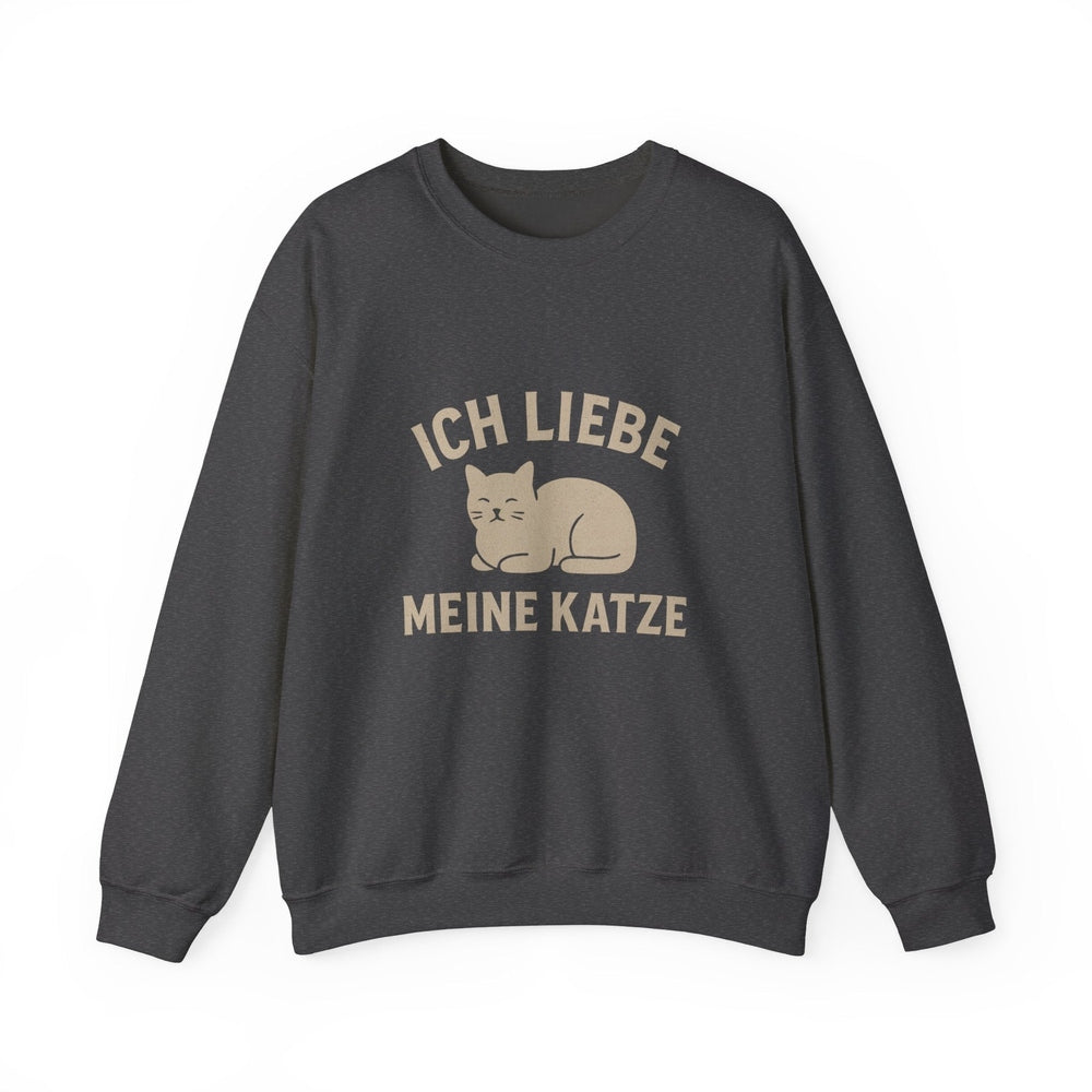 Ich Liebe Meine Katze Sweatshirt Dark Heather