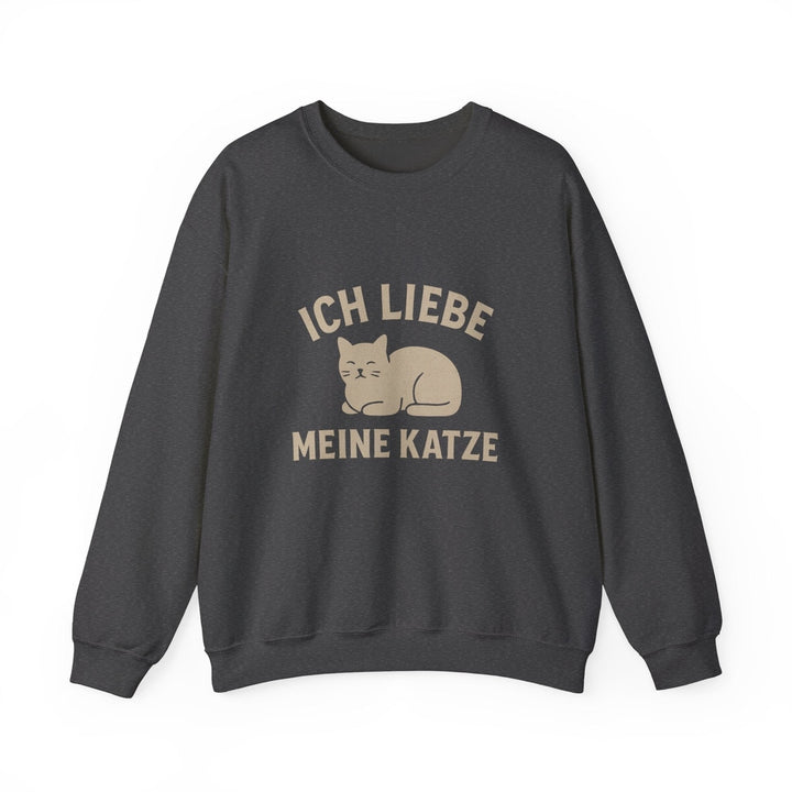 Ich Liebe Meine Katze Sweatshirt Dark Heather